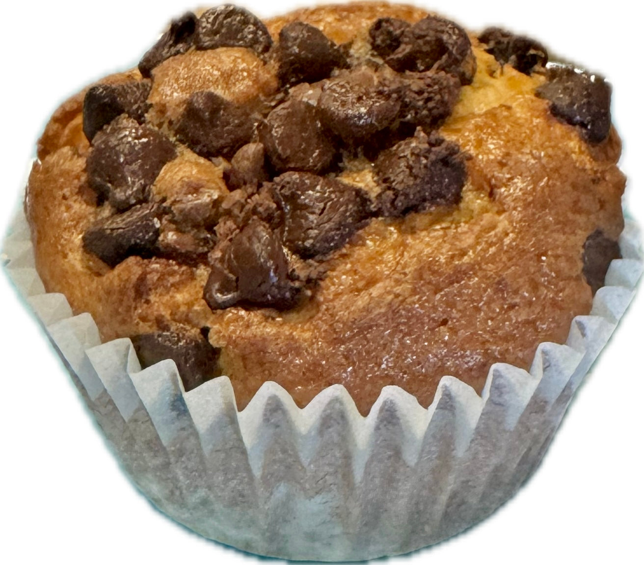 Magdalenas de chocolate rellenas de nocilla con chips de chocolate - 6 unidades