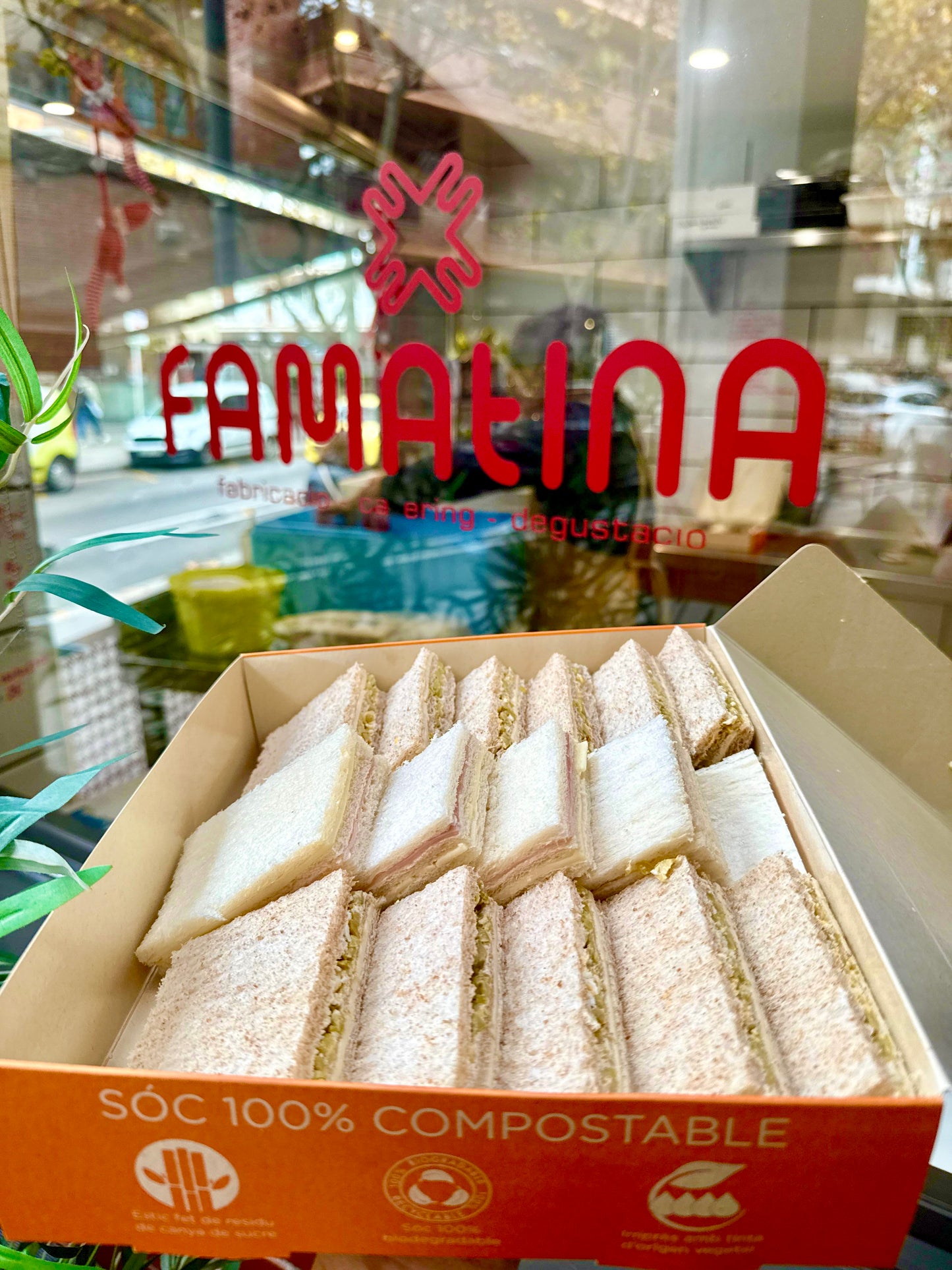 Bandeja de 18 mini sandwiches de miga argentinos con rellenos variados